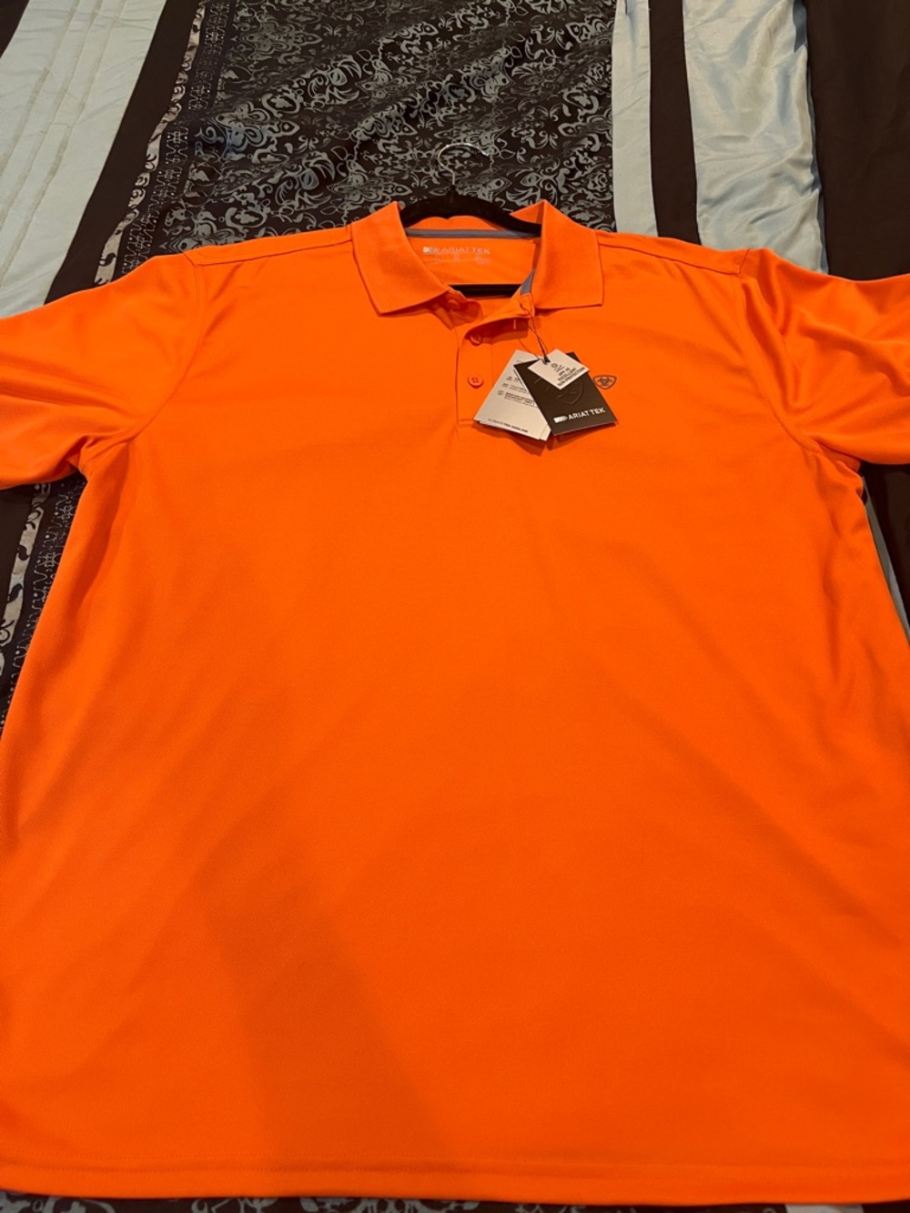 ARIAT TEK Orange Men's Golf Polo Shirt